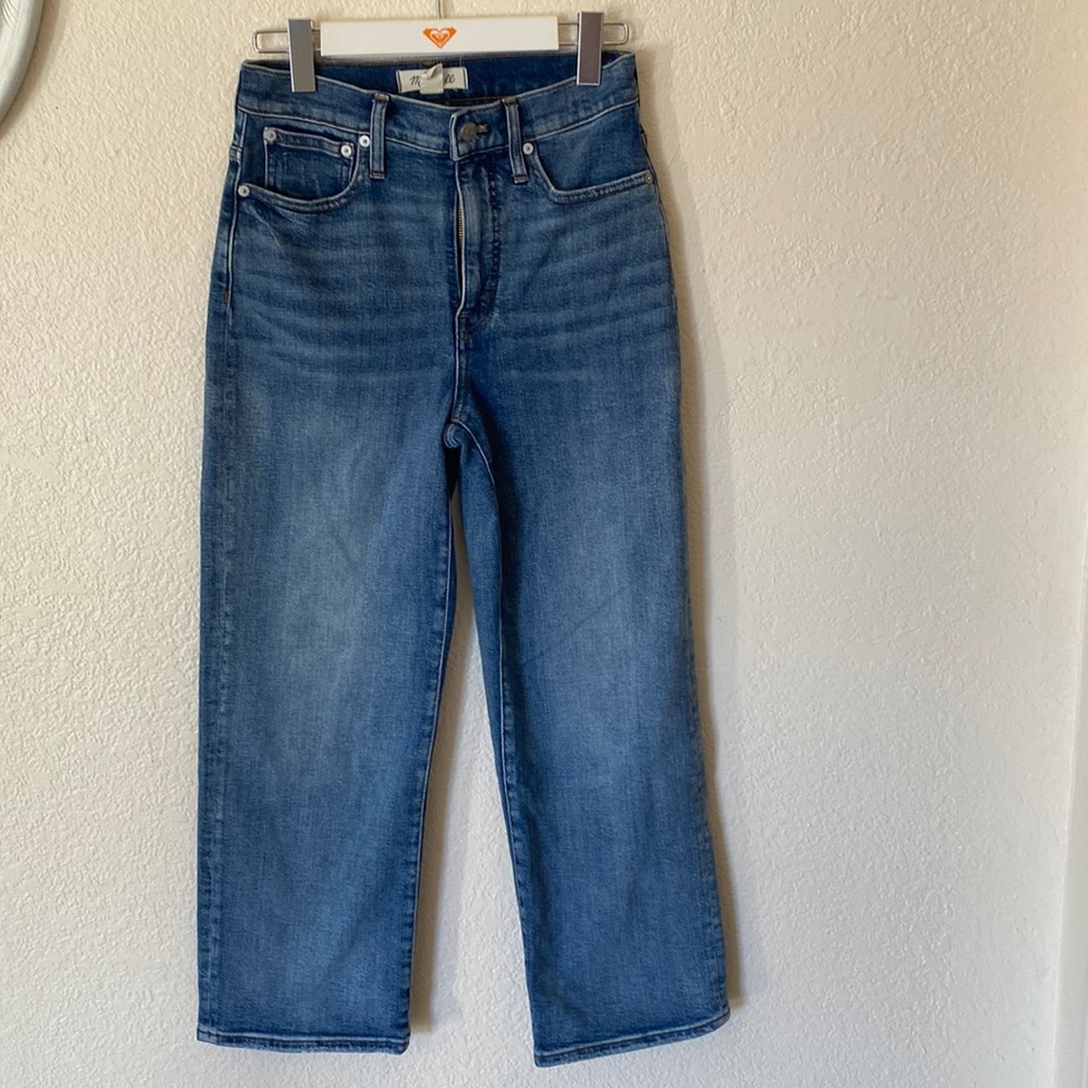 Madewell slim wide leg crop jeans